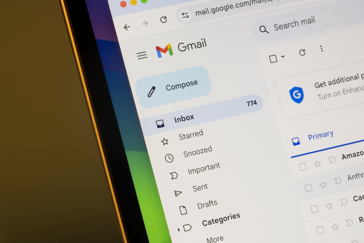 La boîte de réception de Gmail sur ordinateur © Tada Images / Shutterstock
