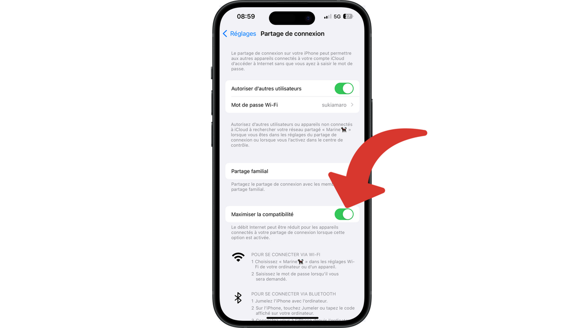 Maximiser la compatibilité du partage de connexion © Clubic