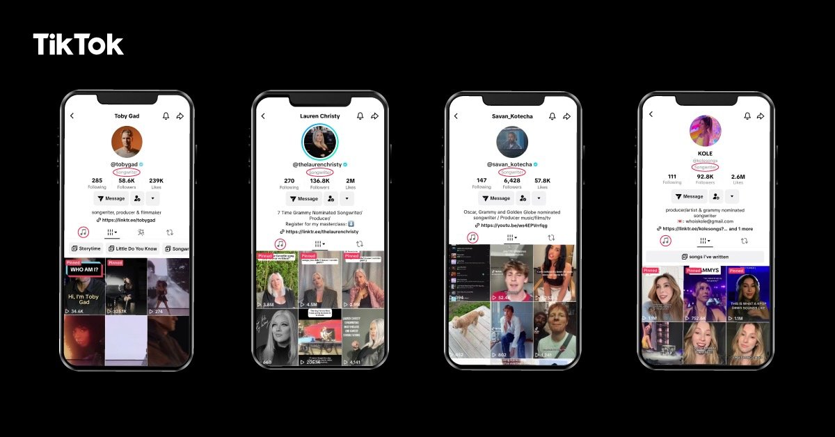 Des options pensées pour les auteurs-compositeurs. ©TikTok