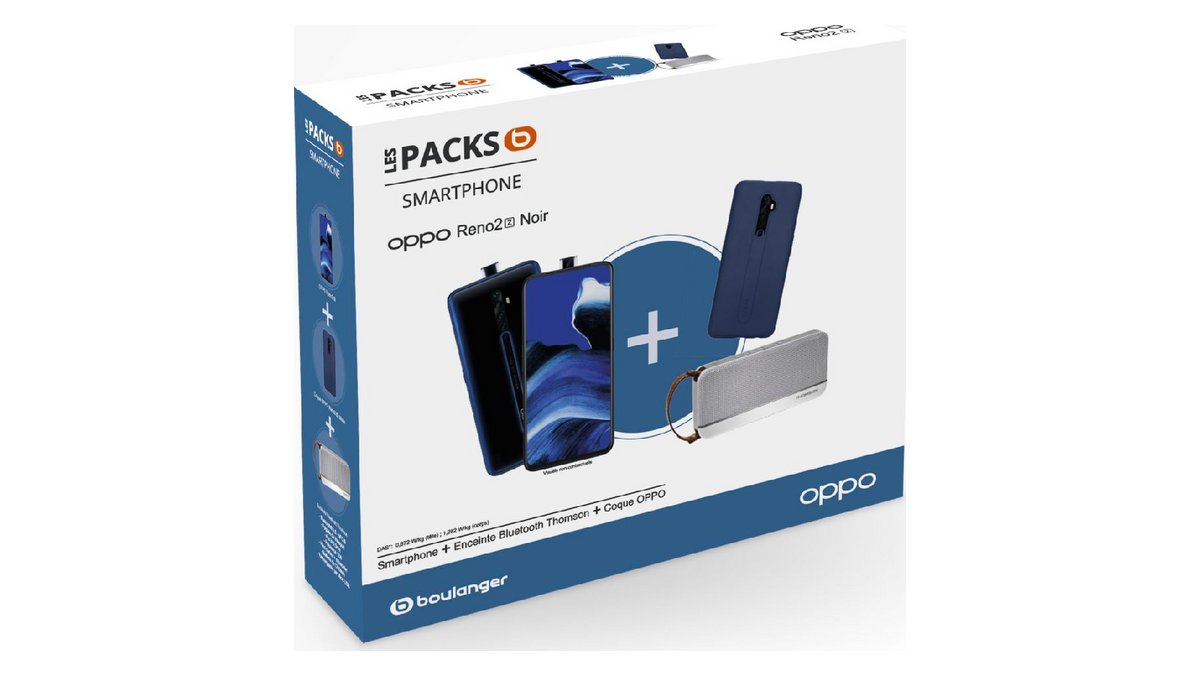 Pack Boulanger Oppo Reno 2Z + coque et enceinte