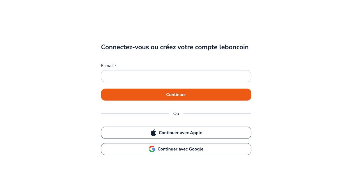 Page de connexion leboncoin © Pascale Duc pour Clubic