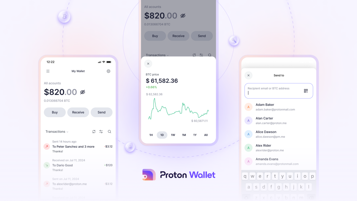 Proton dévoile Proton Wallet, un gestionnaire de bitcoins chiffré et autogéré © Proton AG