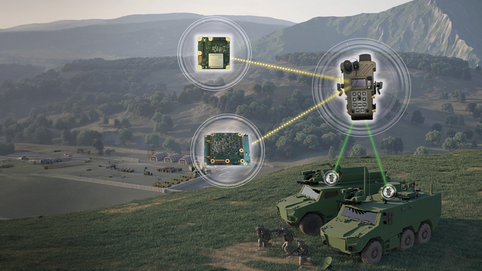 Le récepteur P3TS d'Eviden intègre désormais la technologie Galileo PRS de Thales, pour une navigation plus résistante au brouillage sur les véhicules de l'armée de terre. © Thales