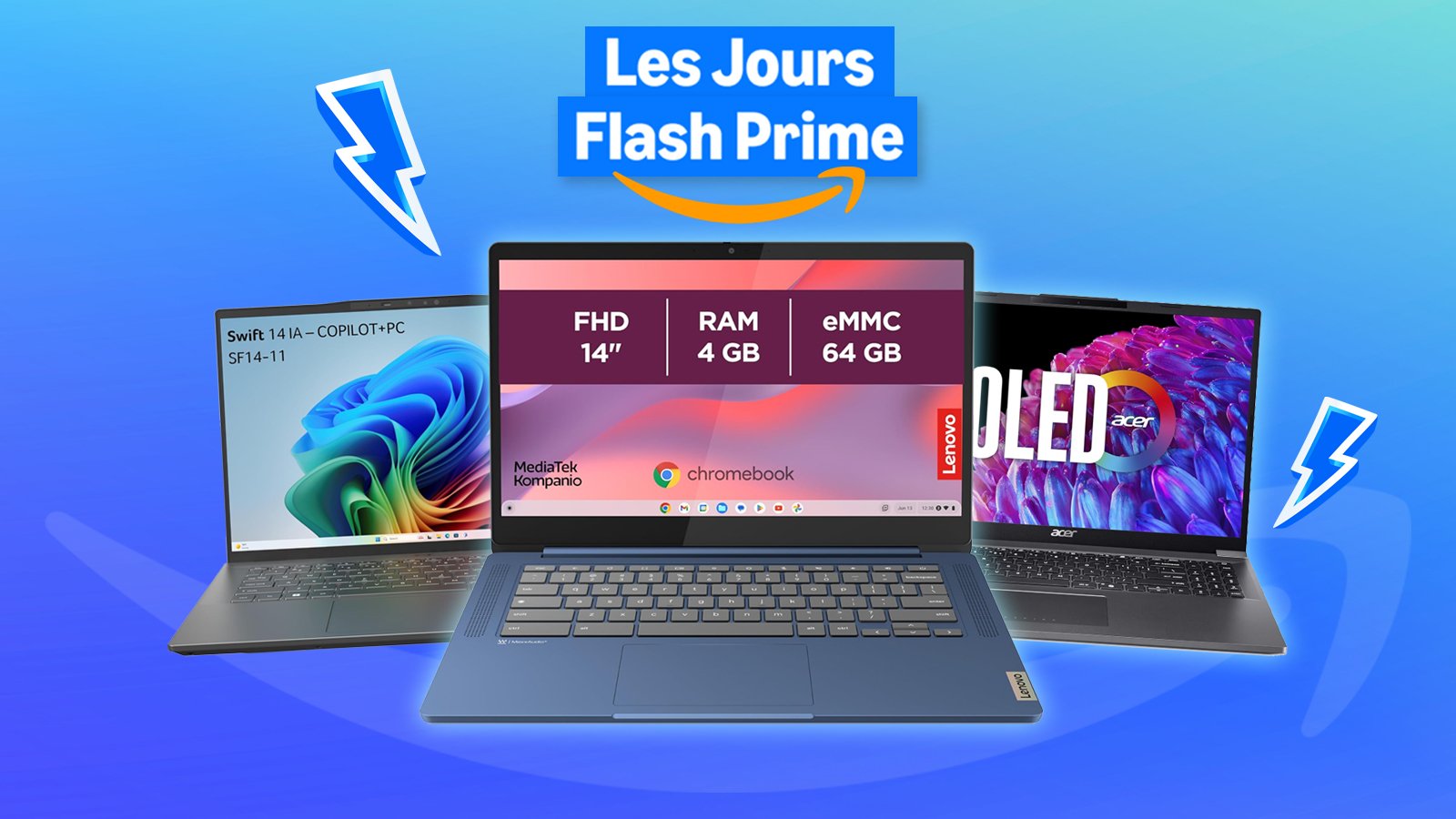 Amazon frappe fort pour le Prime Day avec 15 deals immanquables sur les PC portables jusqu’à -62 % © clubic