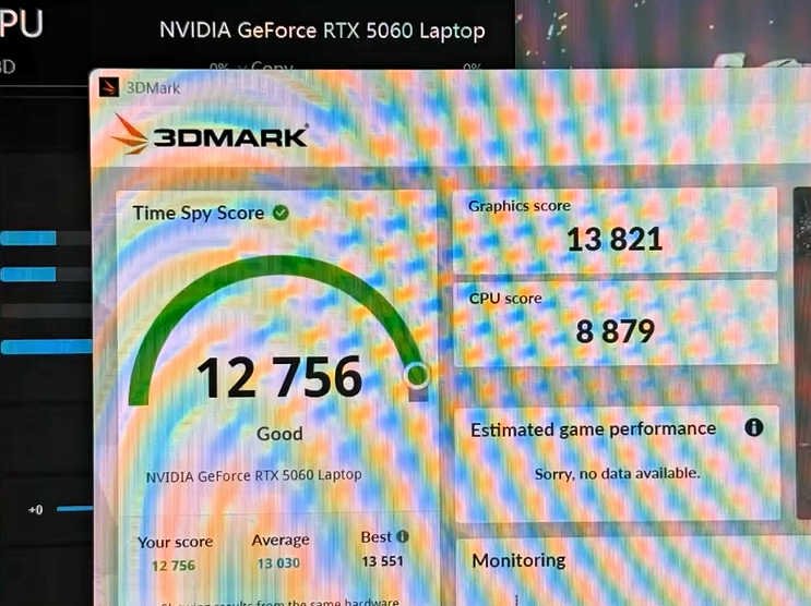 Premier résultat d'une GeForce RTX 5060 Mobile © VideoCardz