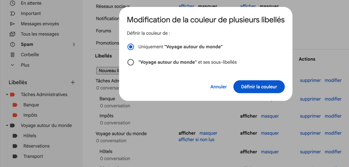 Astuce Gmail 1 - Maîtrisez les libellés