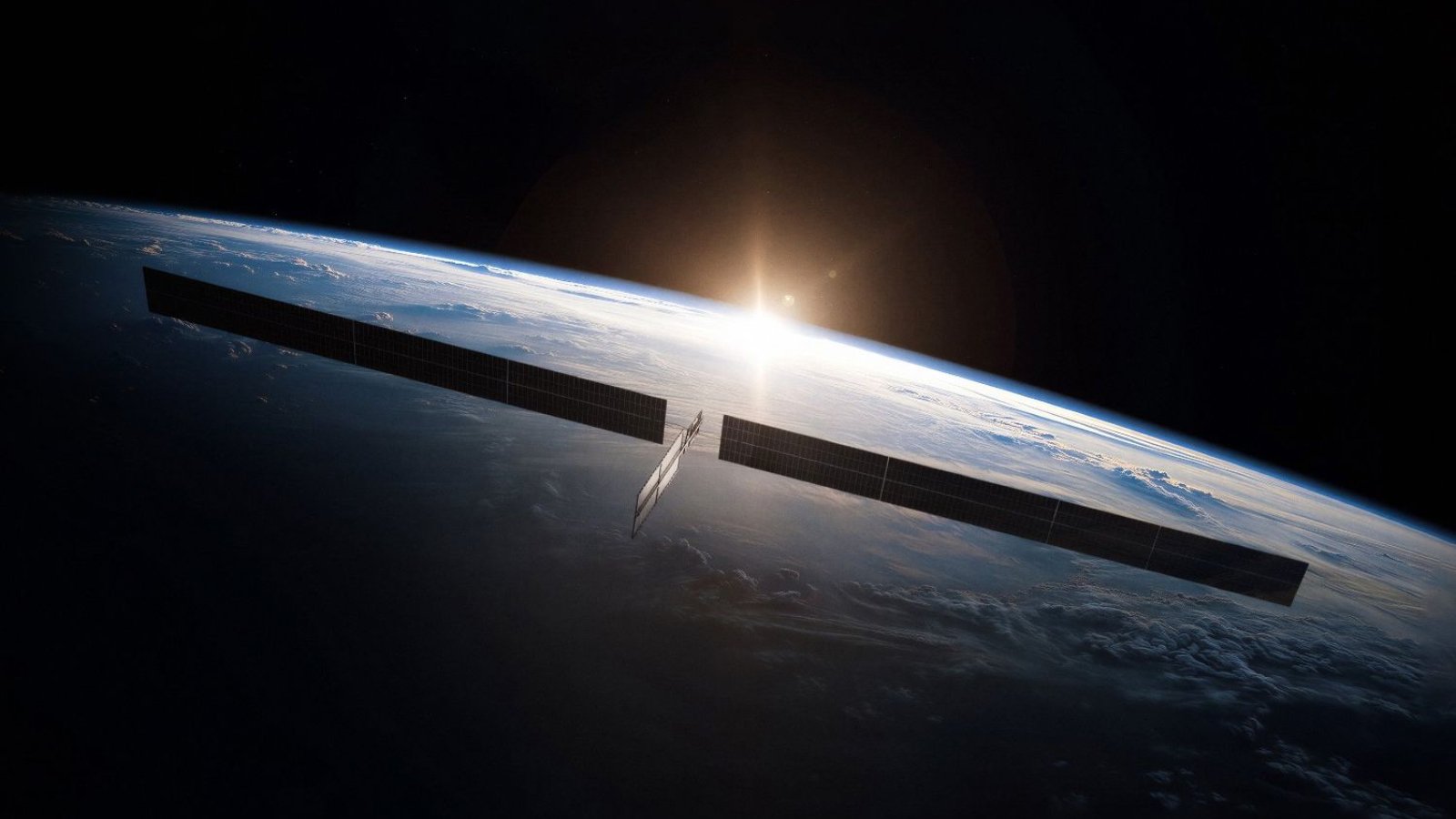 Un rendu 3D de Starmind, premier satellite IA de SpaceX. ©SpaceX