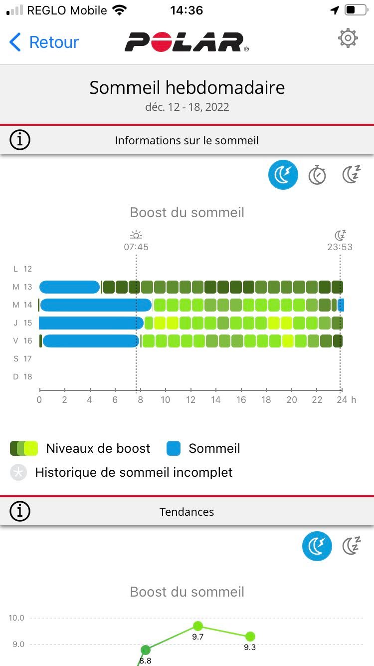 Polar Flow - Menu Sleepwise 2