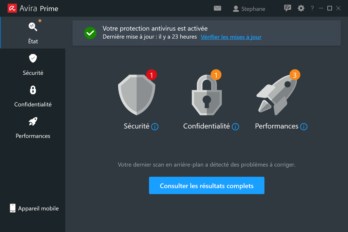 L'interface d'Avira est vraiment très intuitive, notamment pour les néophytes.