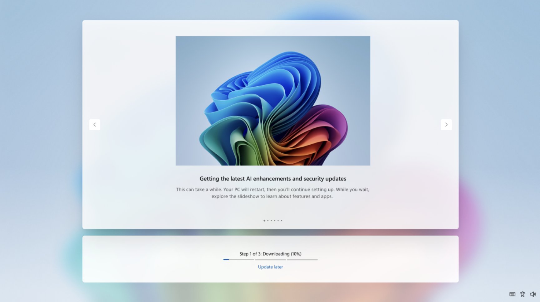 Adieu les premières configurations interminables, le parcours OOBE vous permet désormais de remettre l'installation des dernières mises à jour Windows 11 à plus tard. © ariaupdated via X.com