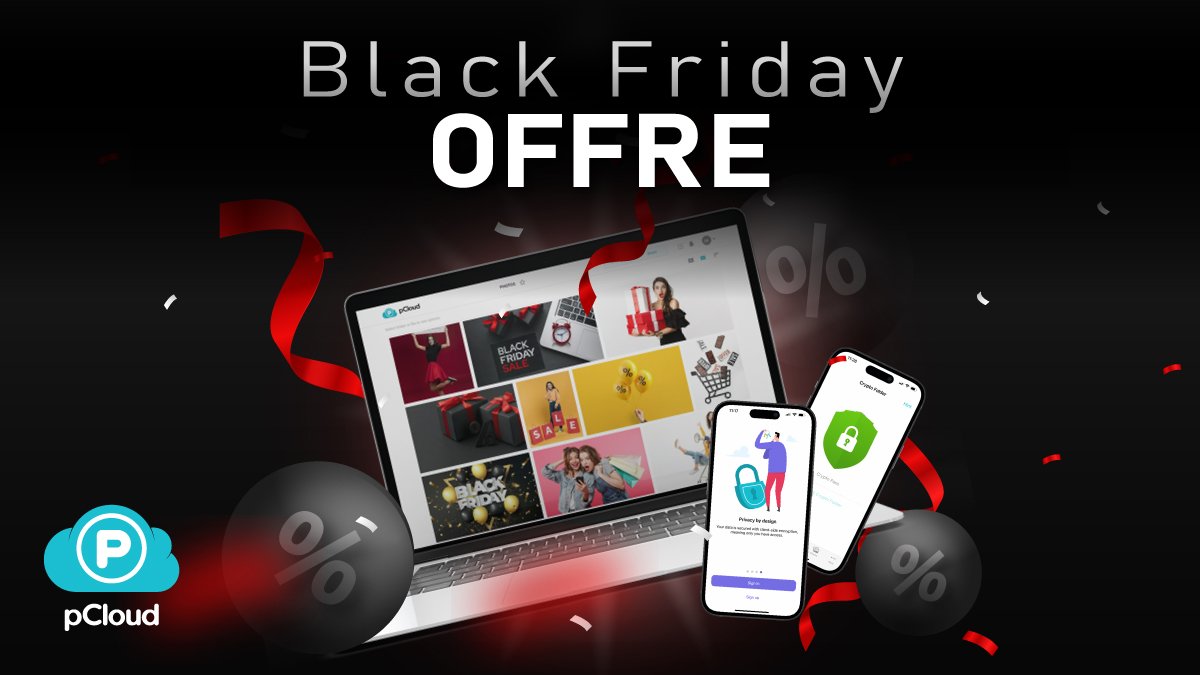 Le Black Friday se termine bientôt chez pCloud, ne manquez pas cette offre.