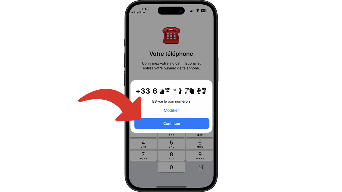 Confirmer le numéro de téléphone © Clubic