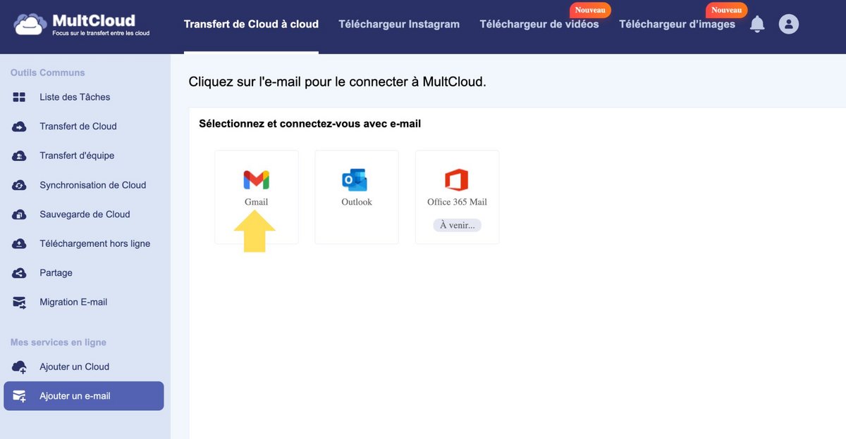 Connectez Gmail à MultCloud © Mia Ogouchi pour Clubic