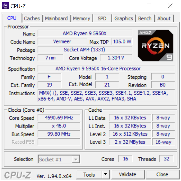 AMD Ryzen 9 5950X