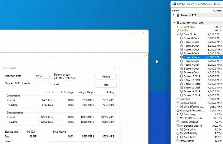 Le tout premier aperçu d'un processeur Core i9-12900KS © Intel