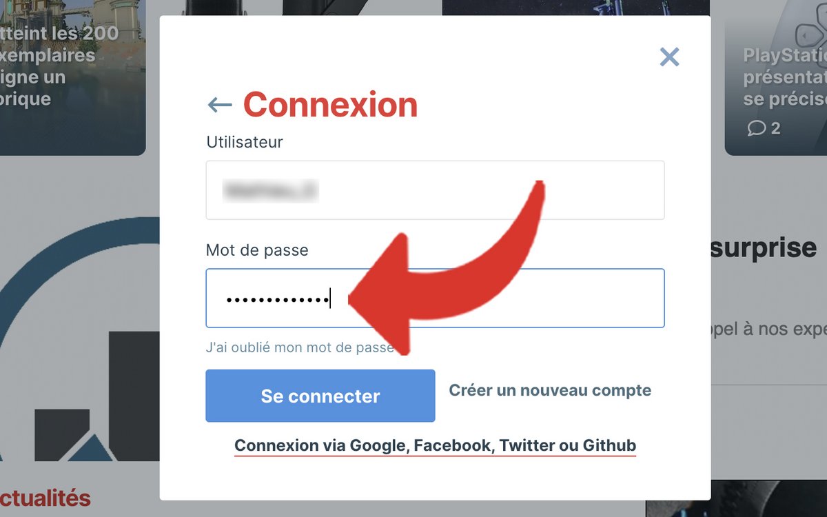 Edge - Connexion au compte avec le nouveau mot de passe