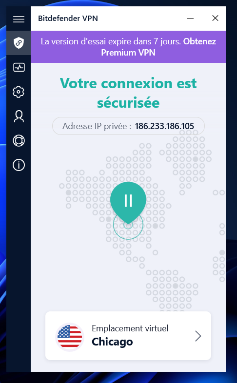 Bitdefender VPN - serveurs