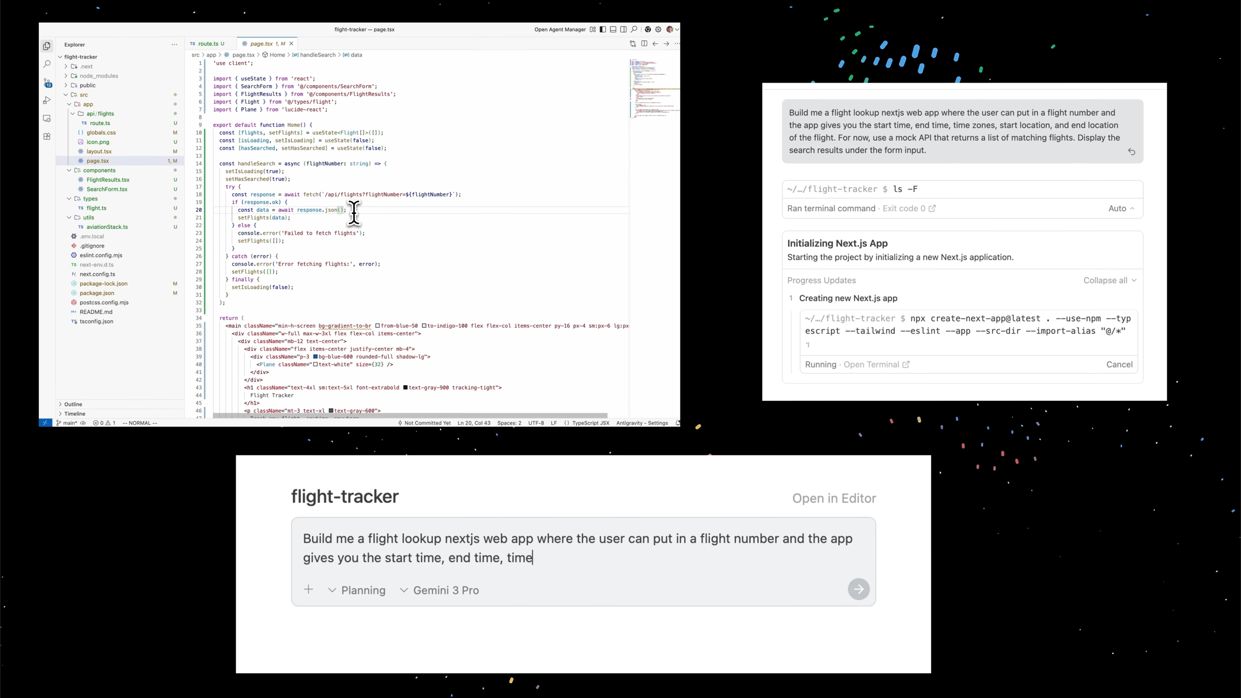 Google Antigravity, un outil spécialisé en vibe-coding. © Google