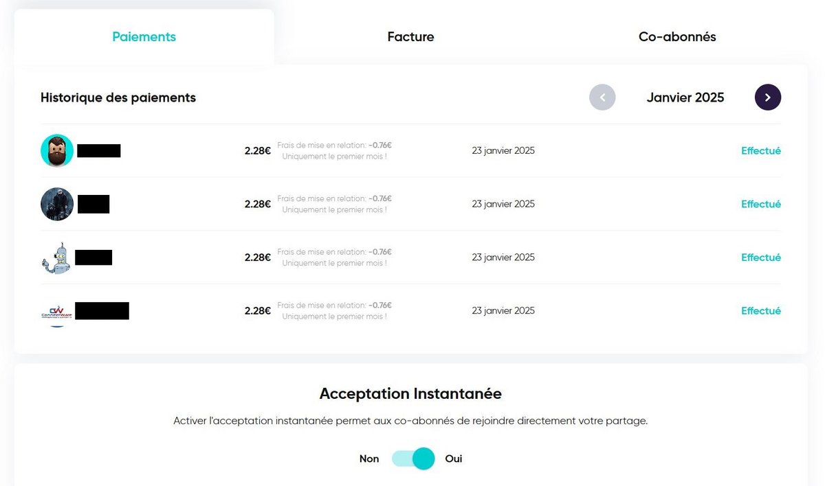 Lorsqu'un co-abonné vous rejoint, vous vous acquittez de frais de mise en relation (uniquement le premier mois) © Matthieu Legouge