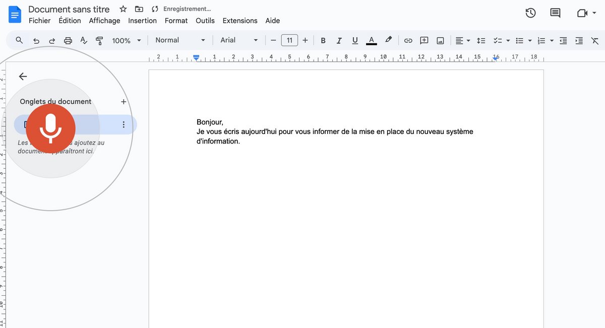 Dictez vos textes sur Google Docs © Mia Ogouchi pour Clubic