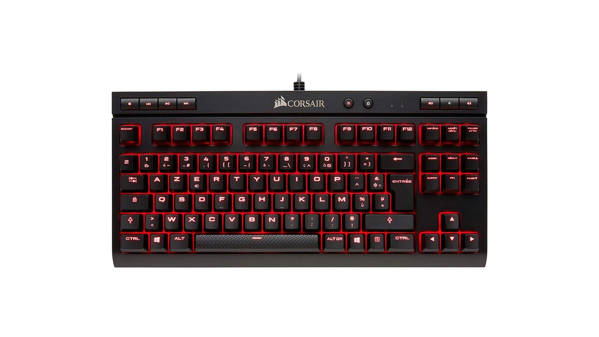 Le clavier filaire mécanique Corsair K63 Red