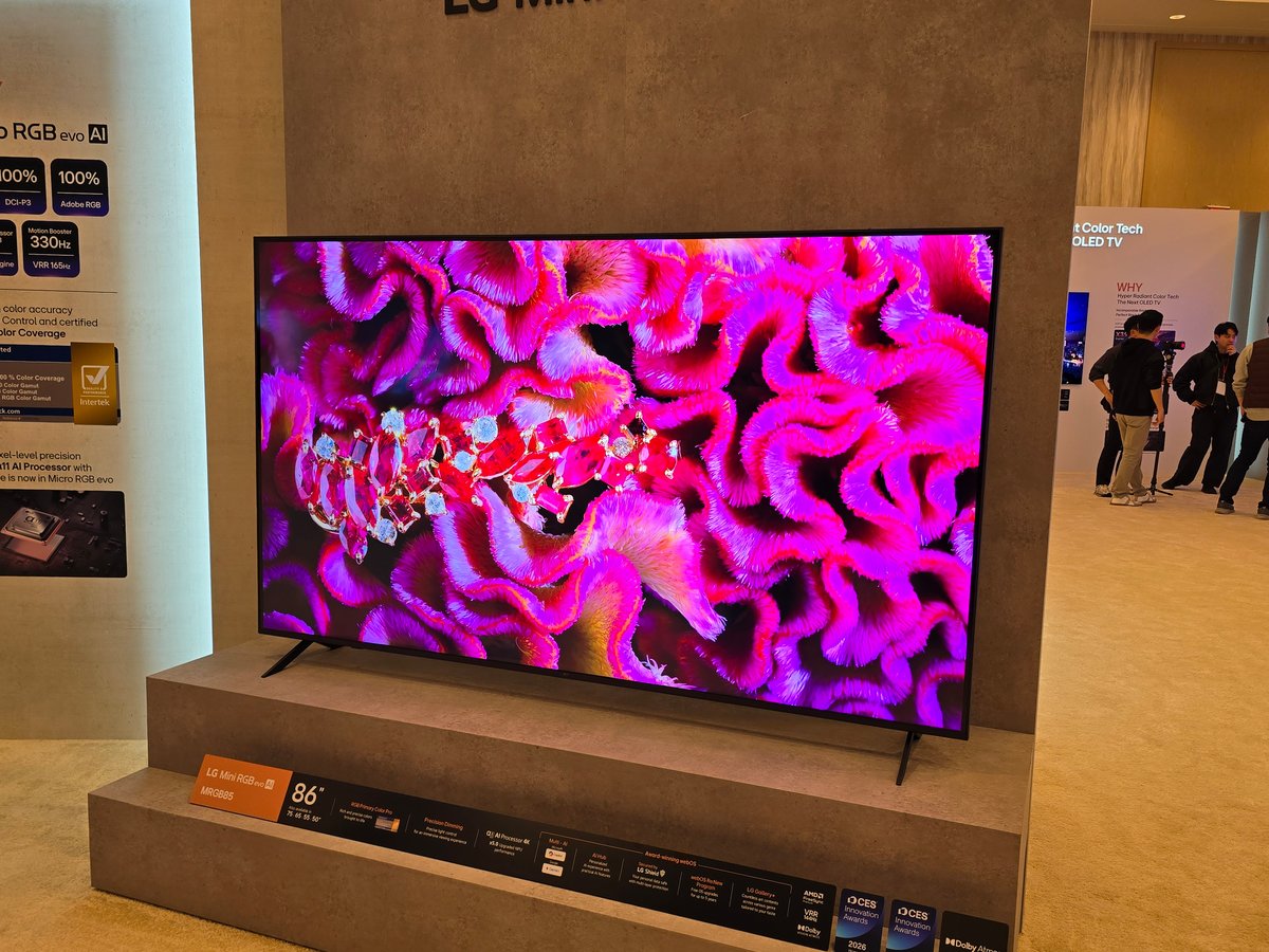 Le MiniLED RGB "evo" de LG, référence MRGB85. © Matthieu Legouge