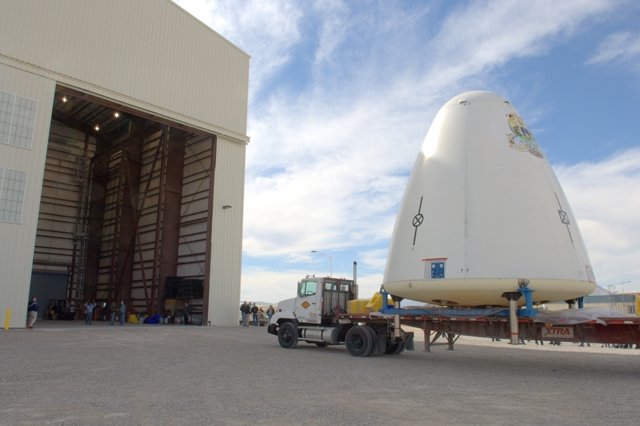 La capsule d'essai Goddard de Blue Origin. Pas si petite... © Blue Origin