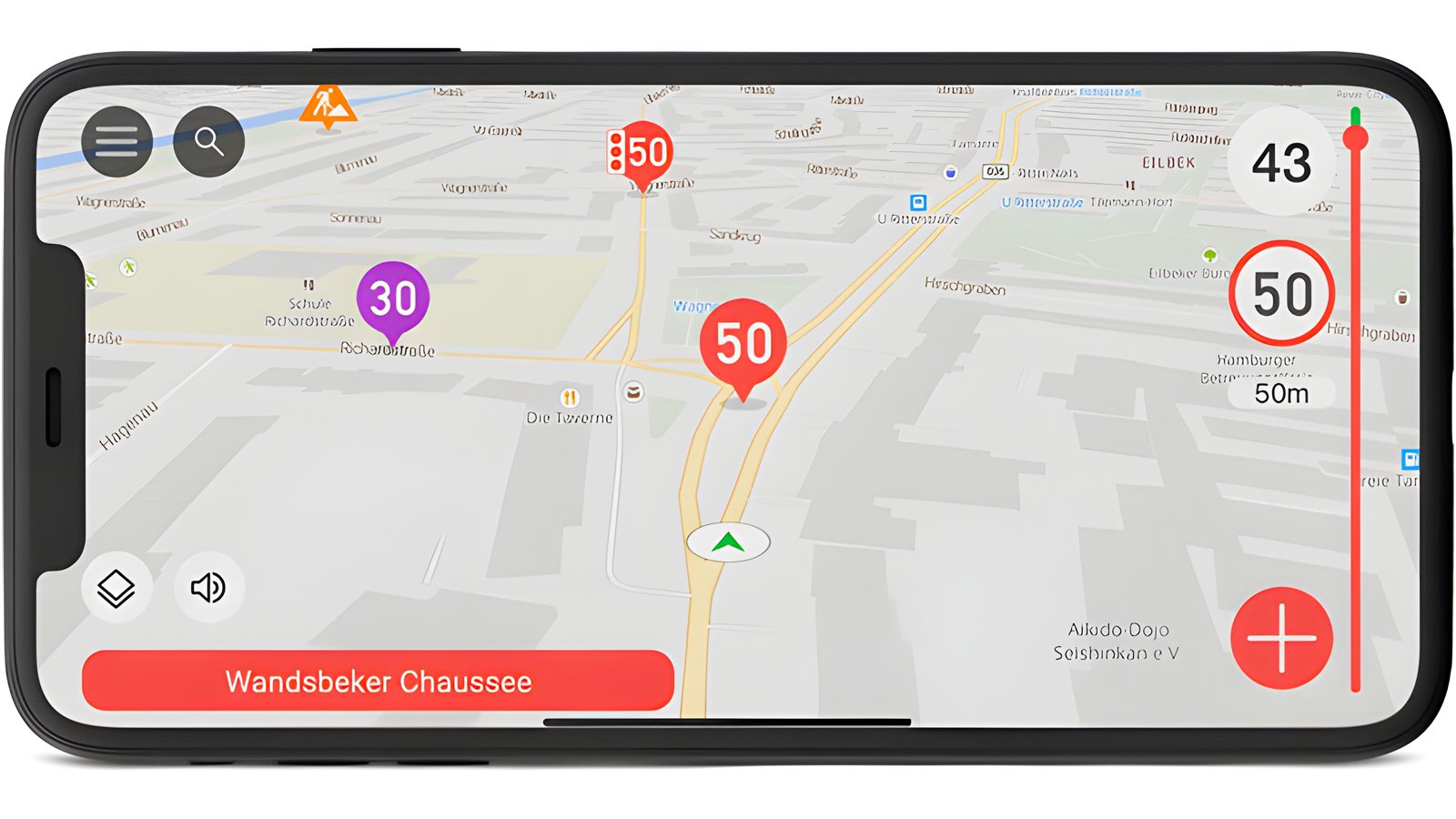 Blitzer.de (ex-CamSam) alerte en temps réel sur les radars, accidents, travaux et embouteillages grâce à des données fréquemment mises à jour et à une communauté active de conducteurs - © Blitzer.de (ex CamSam)