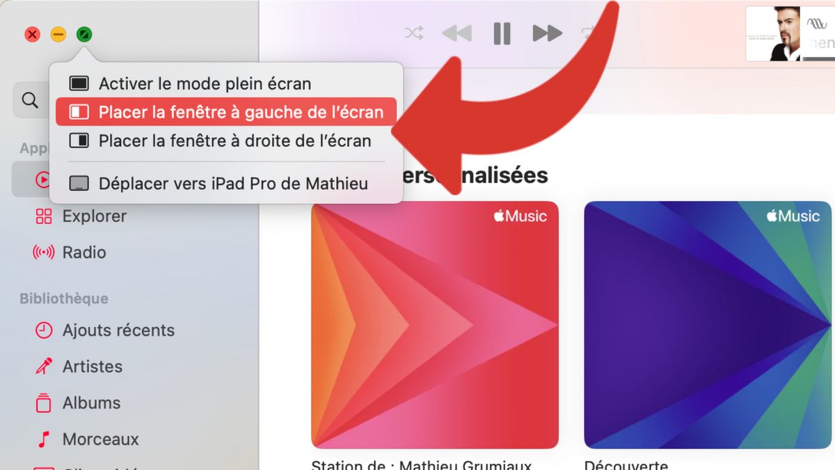 macOS Ecran Divisé