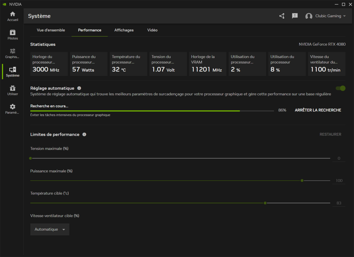 L'overclocking automatique s'active en un clic © Colin Golberg