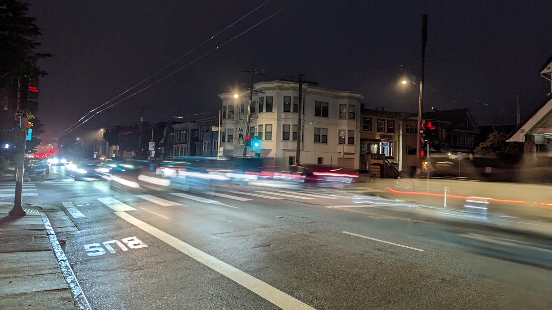 San Francisco, le long du Golden Gate Park, en pleine nuit. © Alexandre Boero / Clubic