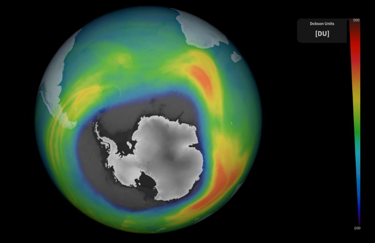 Les mesures fines montrent un "trou" record à la fin de l'été calendaire 2023. © ESA