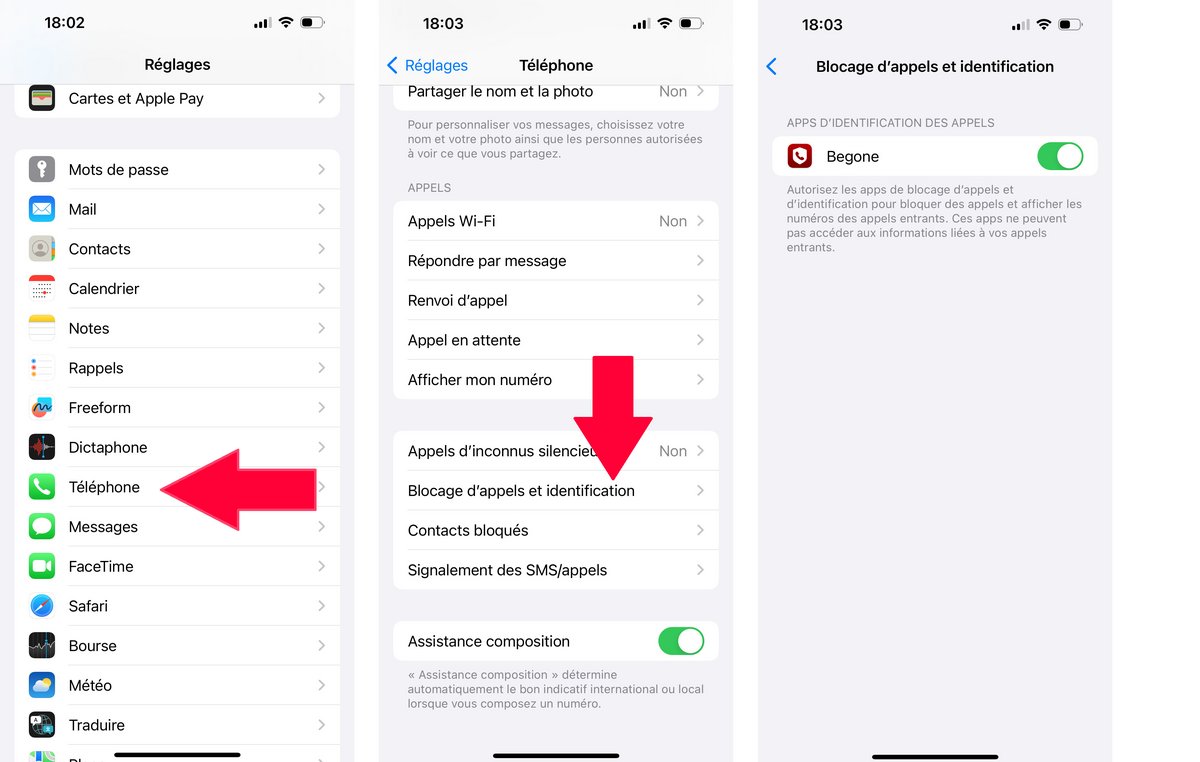 Le processus de bonne configuration de l'application Begone © Alexandre Boero / Clubic