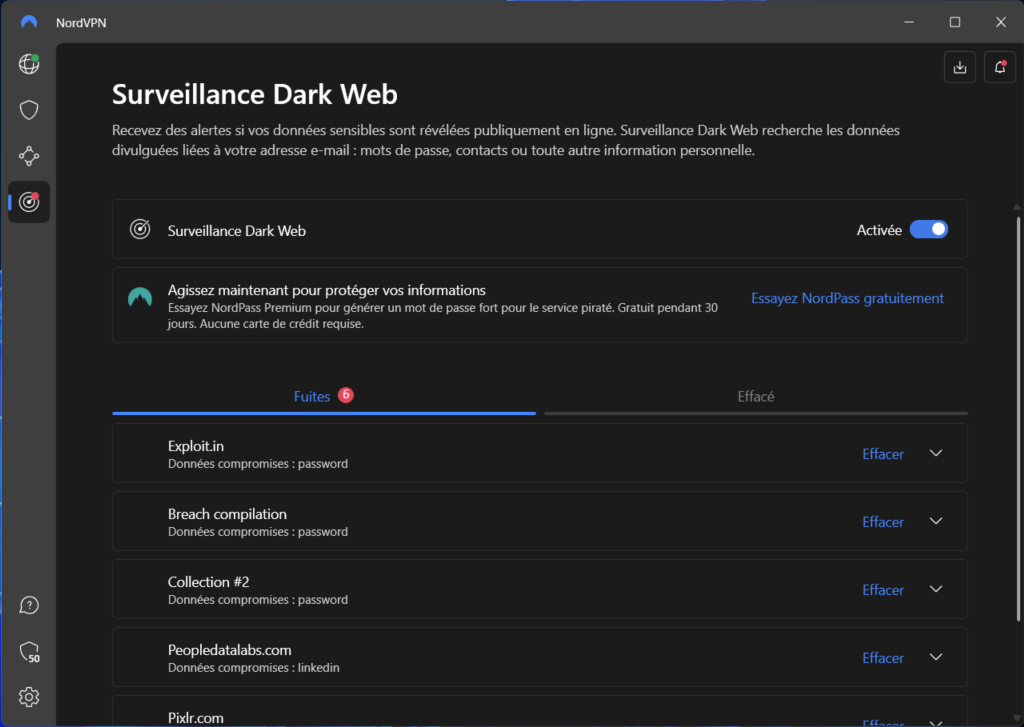 nordvpn dark web