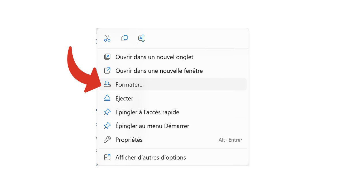 Formatage d’une clef USB depuis l’explorateur de fichiers © Pascale Duc pour Clubic