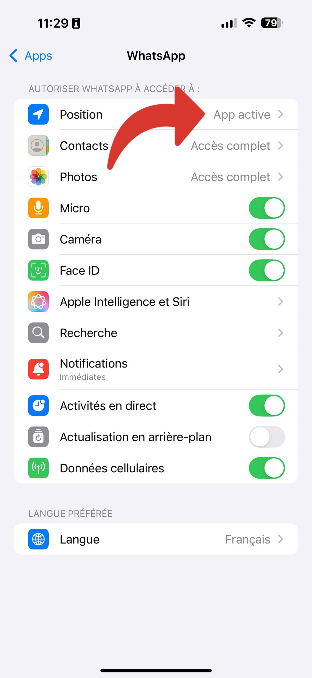 Apple Confidentialité Position