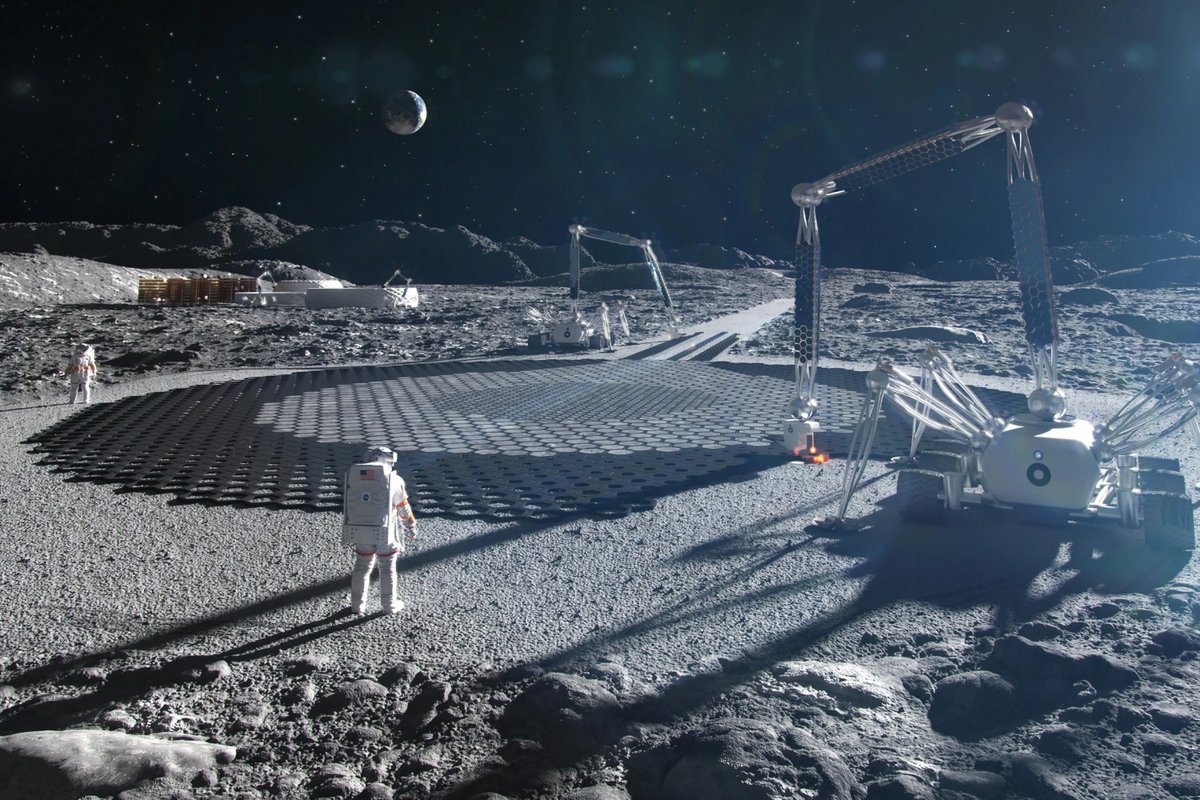 Rendu 3D d'une base lunaire. ©NASA