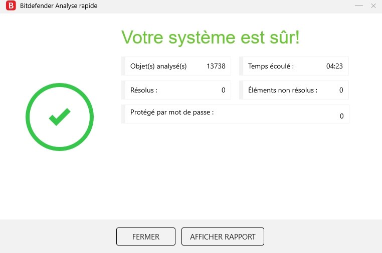 Bitdefender - Analyse rapide