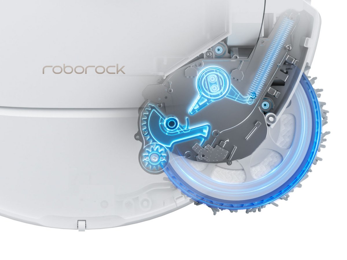  Le « FlexiArm Design » est l'une des innovations principales de ce modèle. © Roborock