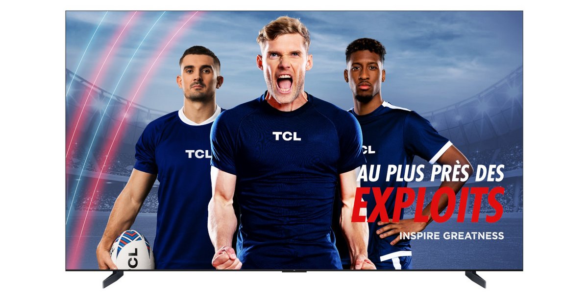 Le rugbyman Thomas Ramos, le décathlonien Kevin Mayer et le footballeur Kingsley Coman sont les ambassadeurs de TCL en cette année chargée en événements sportifs. © TCL