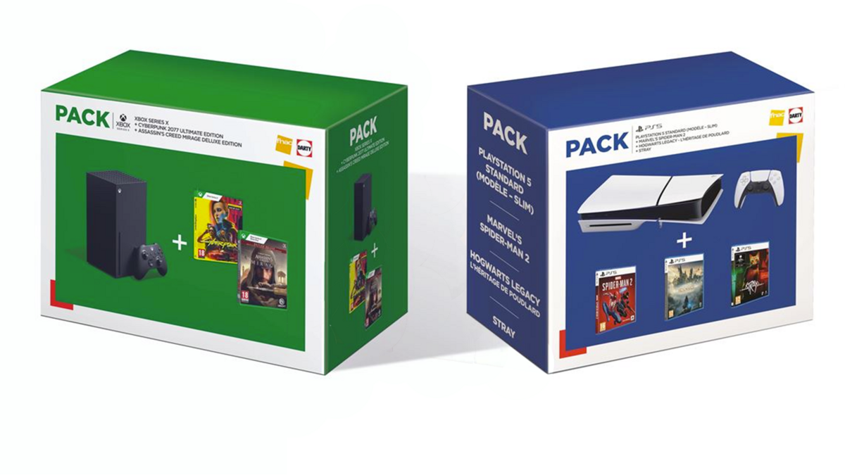 Le pack Xbox Series X + 2 jeux versus le pack PS5 Slim + 3 jeux : lequel choisir ? Les 2 ?