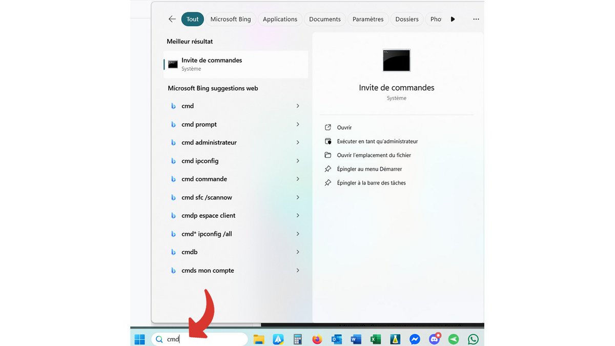 Accédez à l'invite de commandes sur Windows © Pascale Duc pour Clubic