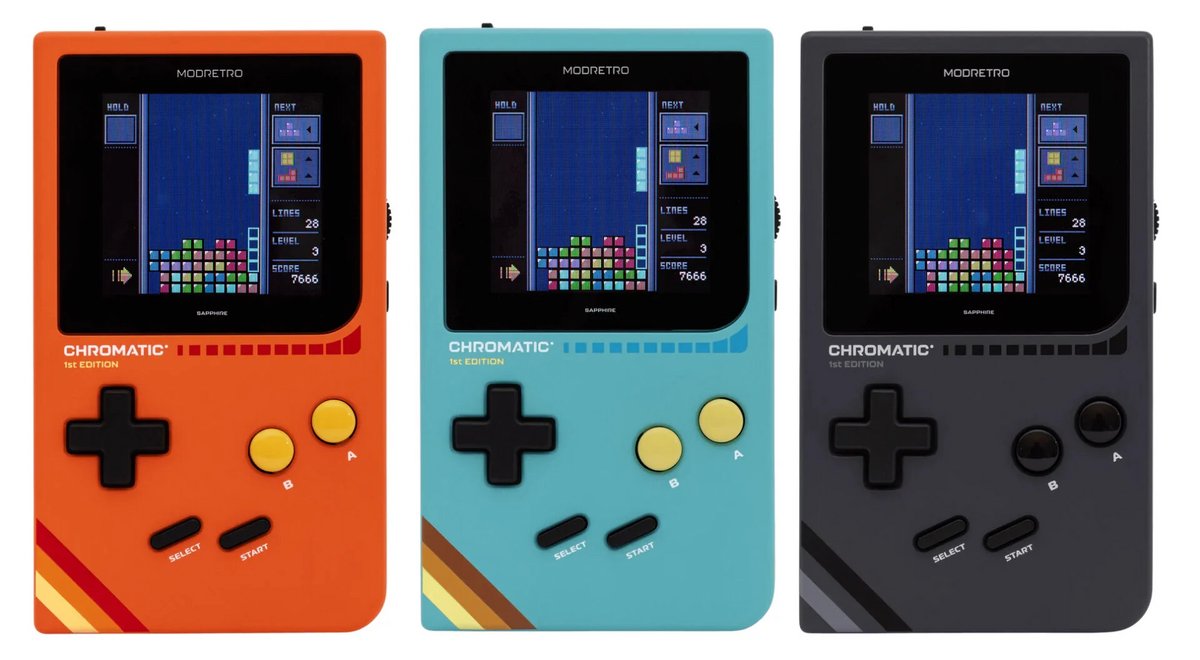 La console Chromatic est un véritable clone de la Nintendo Game Boy. ©ModRetro