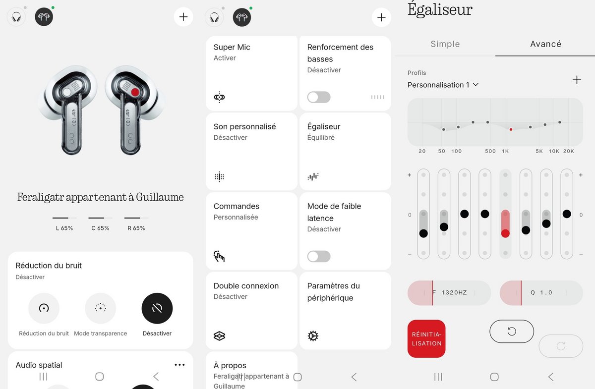 L'application dédiée, Nothing X, reste un modèle du genre