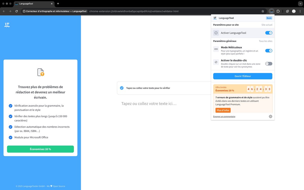 LanguageTool est un correcteur grammatical et stylistique multilingue qui surpasse les outils intégrés aux navigateurs - © Naïm Bada