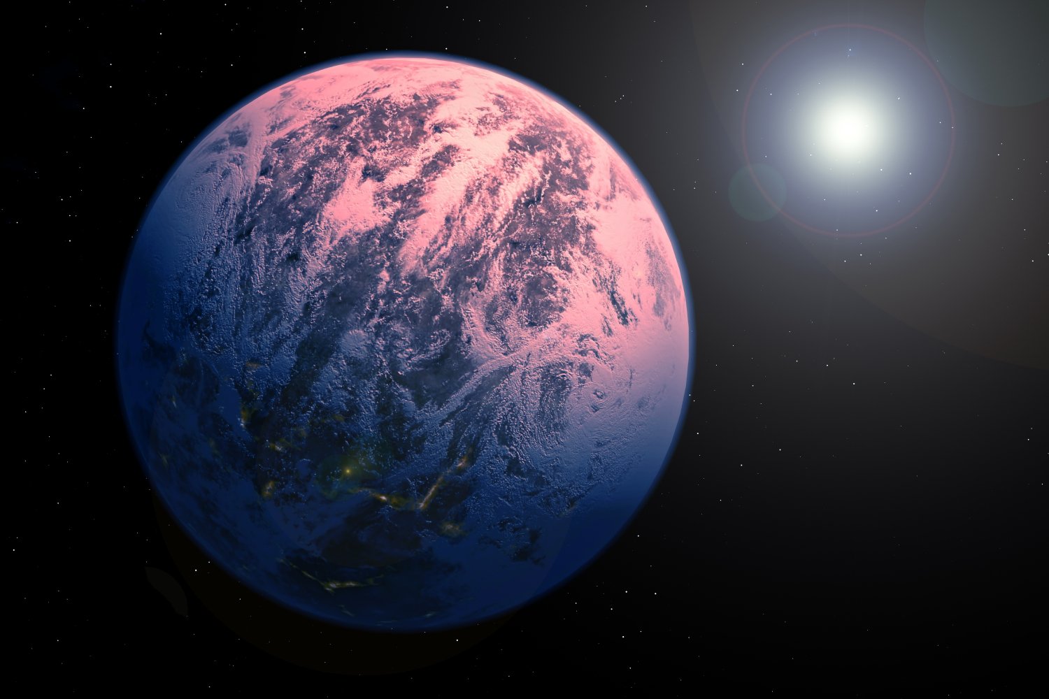 Vue d'artiste d'une exoplanète. ©Artsiom P / Shutterstock