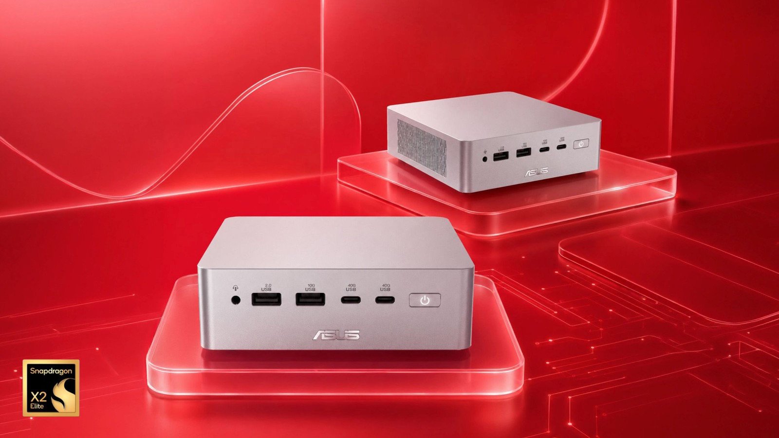 Le boîtier du PC pèse à peine 720 grammes et possède des dimensions très contenues (13x13x4 cm). ©Asus x Qualcomm