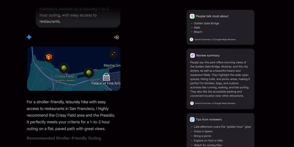 Google Maps se perfectionne dans Gemini. ©Google / 9To5Google