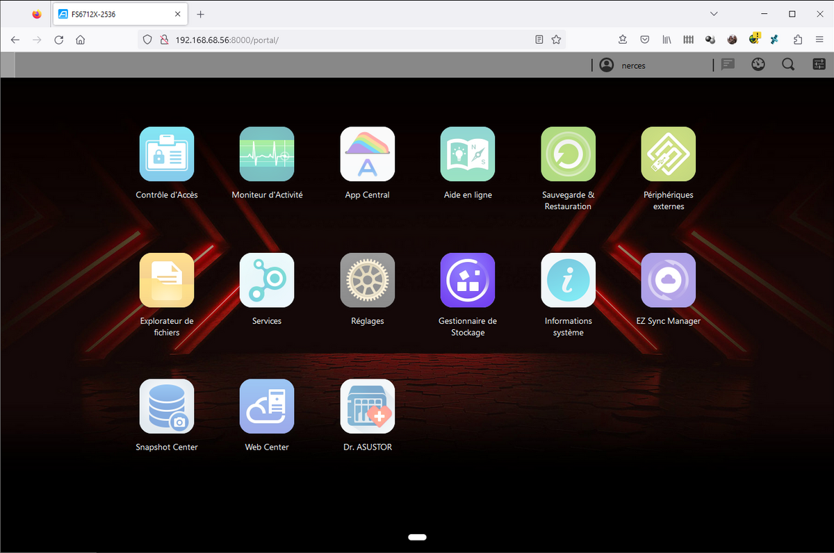 Une interface Web qui ressemble beaucoup au DSM de Synology © Nerces pour Clubic