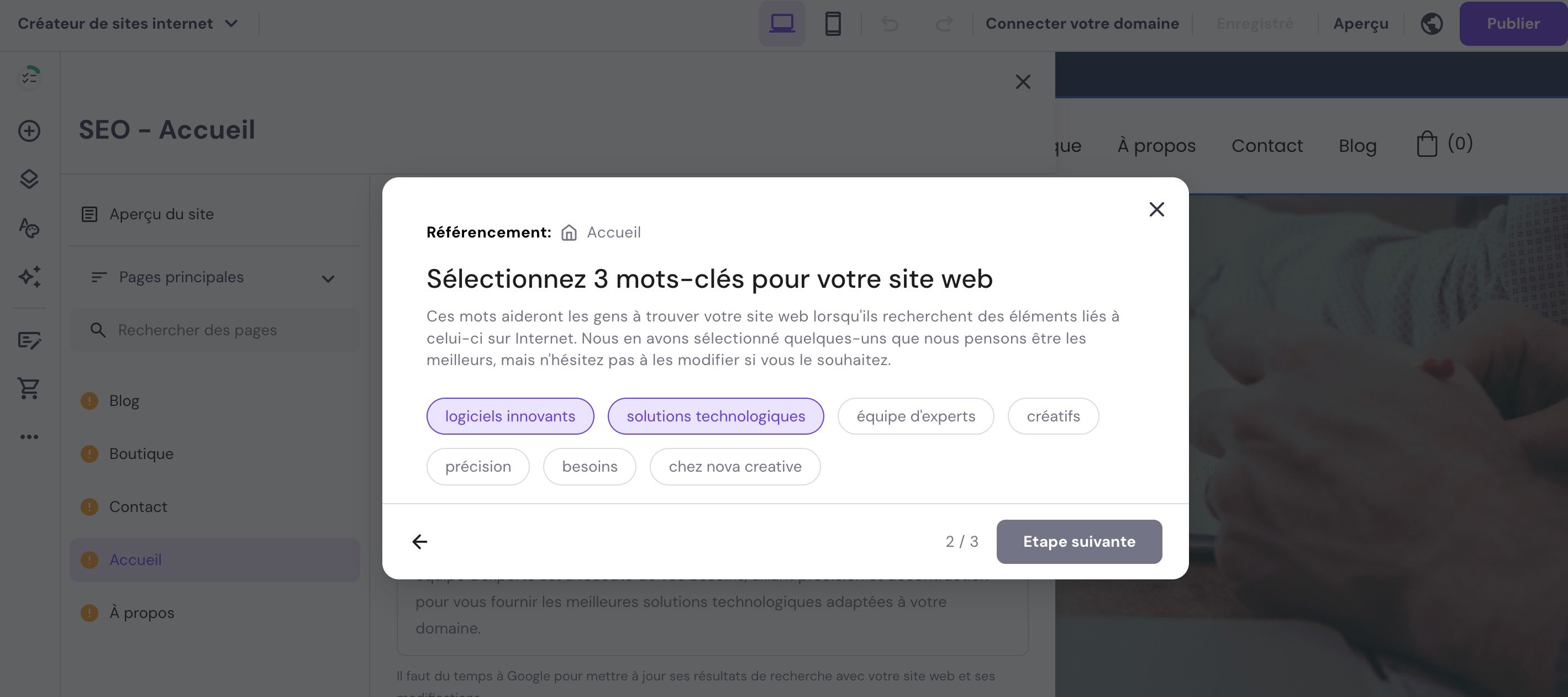 L'IA d'Hostinger vous aide à référencer au mieux vos sites internet.